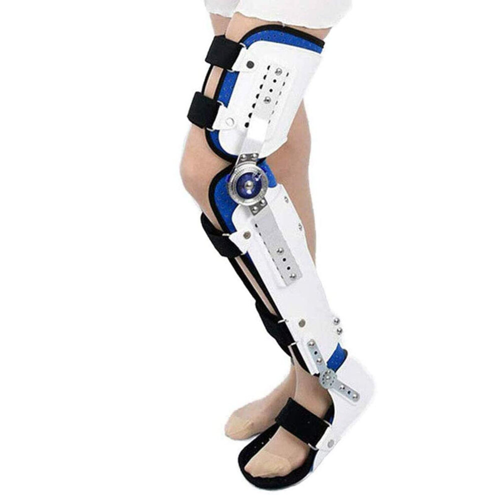 White Support Lower Limbs Orthosis Knee Ankle Foot Orthosis Brace For Arthritis, Joint Injuries, Meniscus Tears, Left