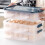 Smart Stackable Container with Lid, Double Layer Drawer, Space-Saving Storage Solution, Durable Plastic, Multi-Functional Design 4