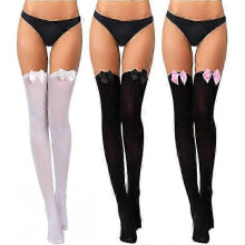 3 pairs of women's bowknee stockings Versatile cute beauty raw stockings stockings high stockings
