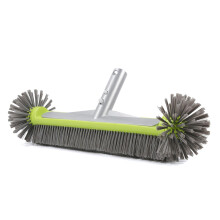Pool Brushes for Cleaning Steps and Corners | Heavy Duty Tile Scrub Brush with EZ Clips for Swimming Pools