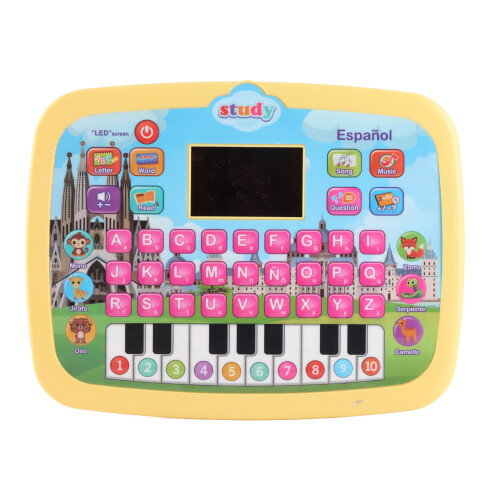Tableta LED para aprender español 18 x 24 x 2 cm amarilla 1
