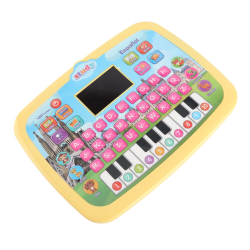 Tableta LED para aprender español 18 x 24 x 2 cm amarilla 2