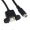 USB Type B USB-B Female with Panel Mount to Mini USB Plug Male Adapter Cable 3