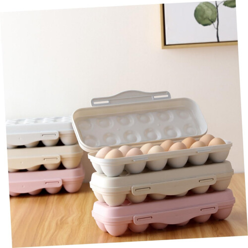 2pcs Stackable Storage Box Set for Refrigerator, Shatterproof Pink Kitchen Organizer, Anti-Collision Design, Practical Size 1