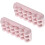 2pcs Stackable Storage Box Set for Refrigerator, Shatterproof Pink Kitchen Organizer, Anti-Collision Design, Practical Size 4