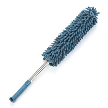 Microfiber Dust Collector Telescopic Feather Duster Tool for Cleaning Offices, Cars, Windows, Furniture - Blue