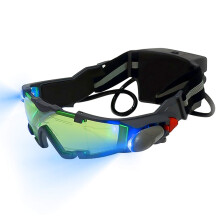 Night Vision Goggles Kids Adjustable With Flip-Up Light For Racing Cycling Skiing Durable Spy Glasses for Boys and Girls