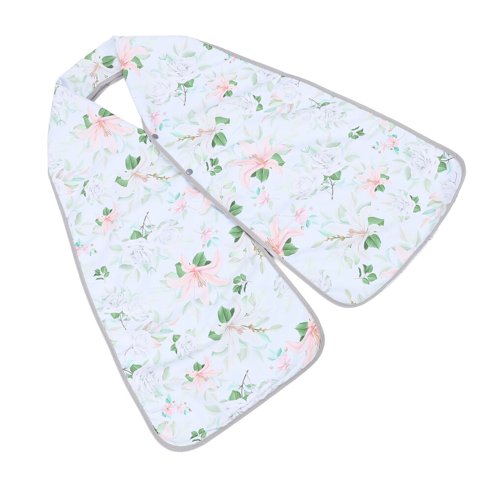 Adult Floral Patterned Bib Scarf with Snap Closure 17x34cm
