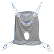 Shower Sling, Lift Sling for Toileting - Medium Size Mesh Breathable Design with Capacity Hole and Directional Grip for Patient Transfer