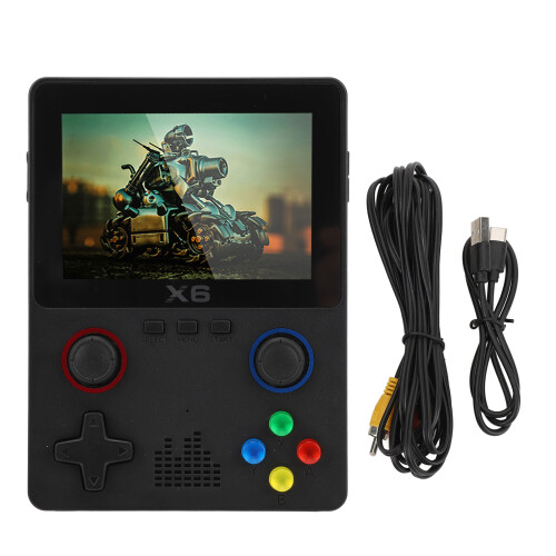 Handheld-Spielkonsole 3,5" IPS HD Dual-Joystick 2000mAh Schwarz 1