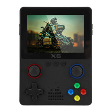 Handheld-Spielkonsole 3,5" IPS HD Dual-Joystick 2000mAh Schwarz