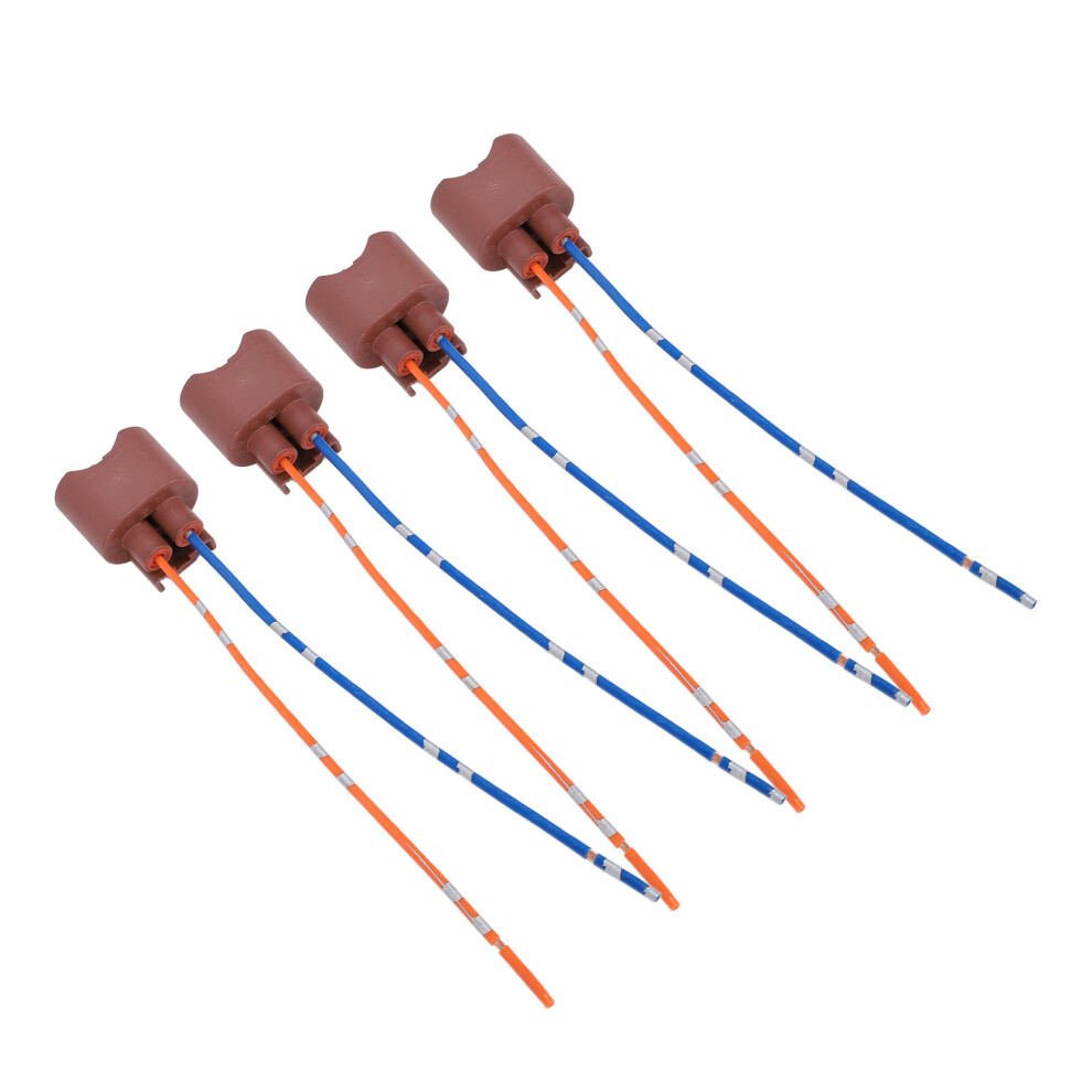 4Pcs Headlight Female Socket Adapter Wiring Harness Dc12-24V For 9006 Hb4 Fog Lamp 8721346665938