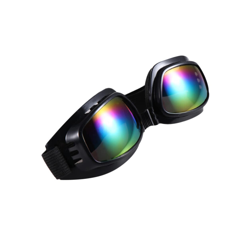 Outdoor Protective Safety Goggles For Skiing Snowboarding Cycling With Fog Dual Spherical Lenses Black Frame Elastic Headband 6447073463105