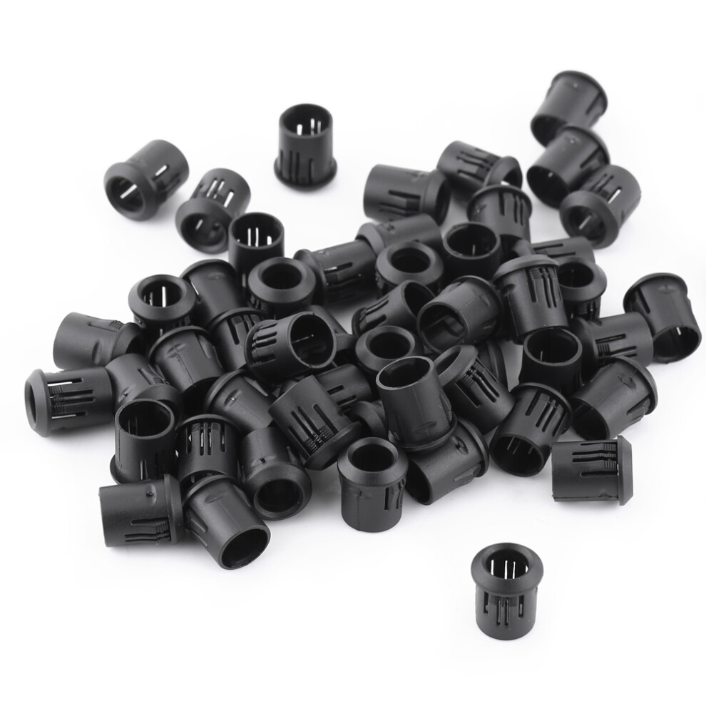 8mm LED 50Pcs Lamp Socket Diode Holder Nylon Black