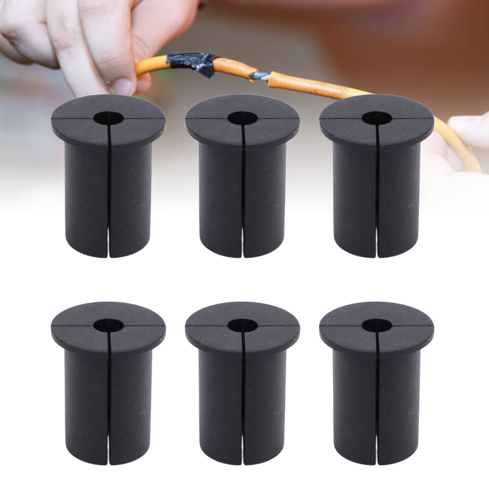 Silicone Ethernet Cable Routing Kit 1 Inch Wall Hole Pass Through 6Pcs Black 7641346666227