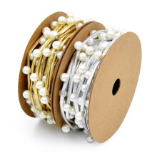 Decorative Wrapping Rope Bead Material for Christmas Festive Rope Necklace in Silver, 5mm Bead Size, Durable Design