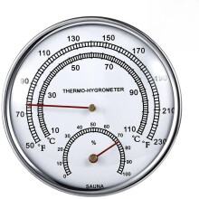 2-In-1 Sauna Hygrometer & Thermometer, Dual Scale Temperature & Humidity for Steam Rooms, Hygrothermograph, Accurate Readings