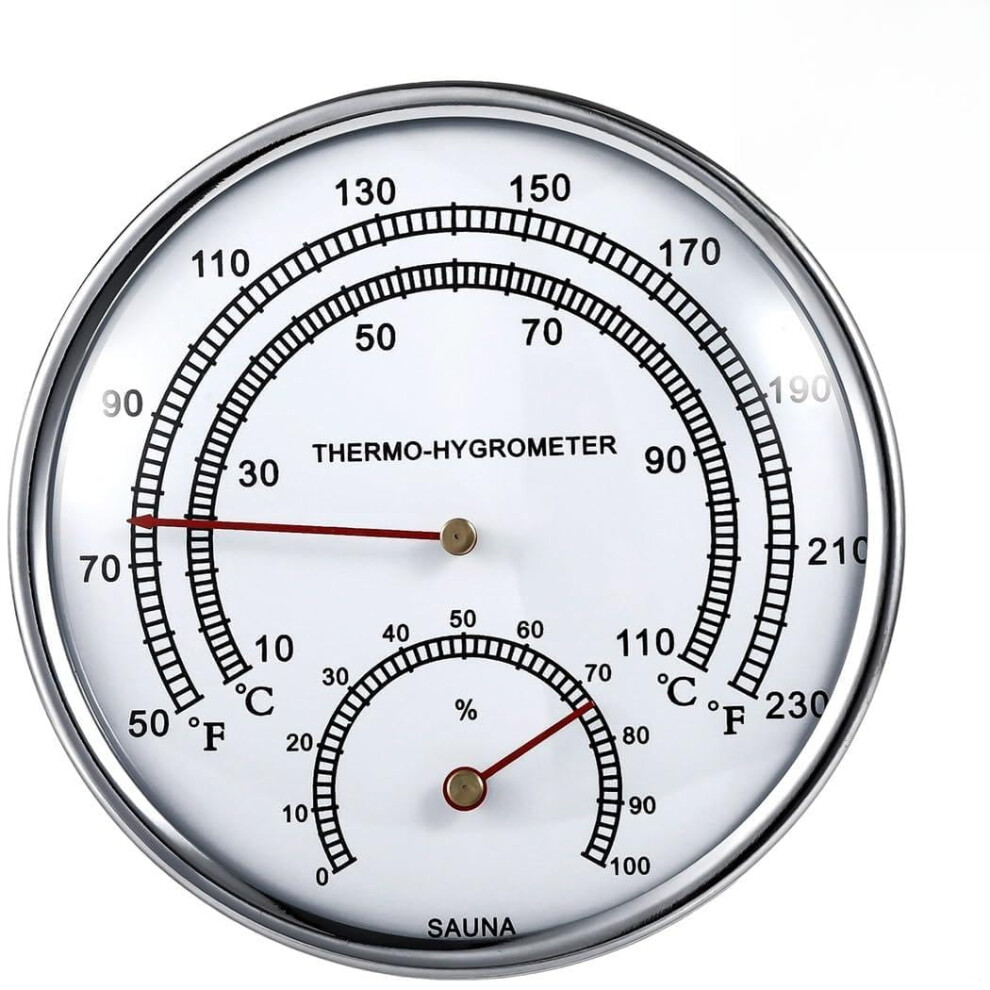 2-In-1 Sauna Hygrometer & Thermometer, Dual Scale Temperature & Humidity For Steam Rooms, Hygrothermograph, Accurate Readings 6038364140722