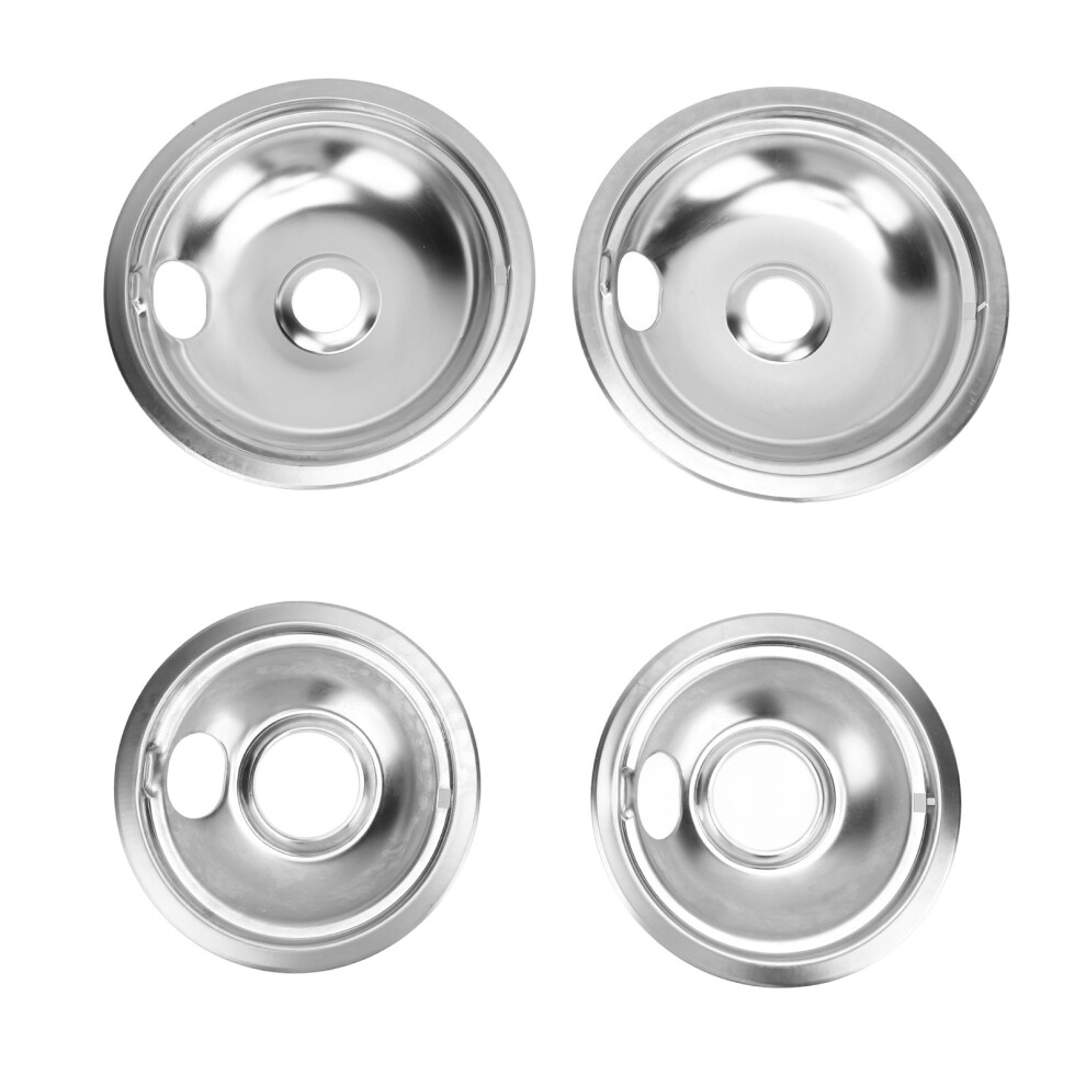 Set Of 4 Rv Burner Drip Pan W10278125 Sturdy Metal 8320539897288