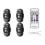 4PCS Wireless LED Strobe Lights with Remote Control, 8 Colors USB Charing Waterproof Emergency Warning Lights 1