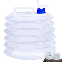 Water Container Folding with Spigot, 3L Portable Water Carrier for Camping Hiking Outdoor Travel Survival Kit