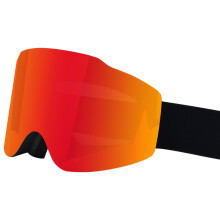 Ski Glasses Snowboard Goggles for Men Women Youth Teens Anti Fog Black Frame Red Lens for Skiing Skating Snowmobile