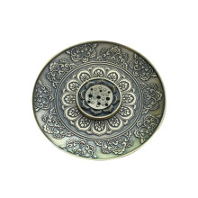 9-Hole Bronze Incense Burners for Home Office Yoga Meditation | Bronze Censer Plate with Holder for Incense Sticks