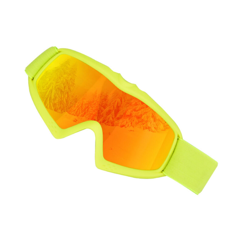 Kids Snowboard Goggles Anti-fog Large Snow Goggles for Toddlers Boys Girls, Yellow Ski Goggles with UV Protection-image-OPC-PKC8XXP-NEW