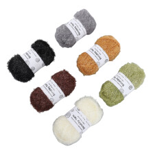 6 Rolls Sparkle Glitter Scrubby Cotton Yarn for Crocheting & Knitting