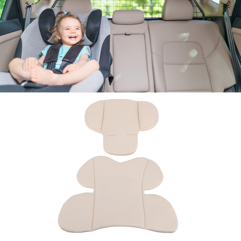 Baby Carseat Cushion Insert Head & Neck Support, 47Cm Lumbar Pad Beige
