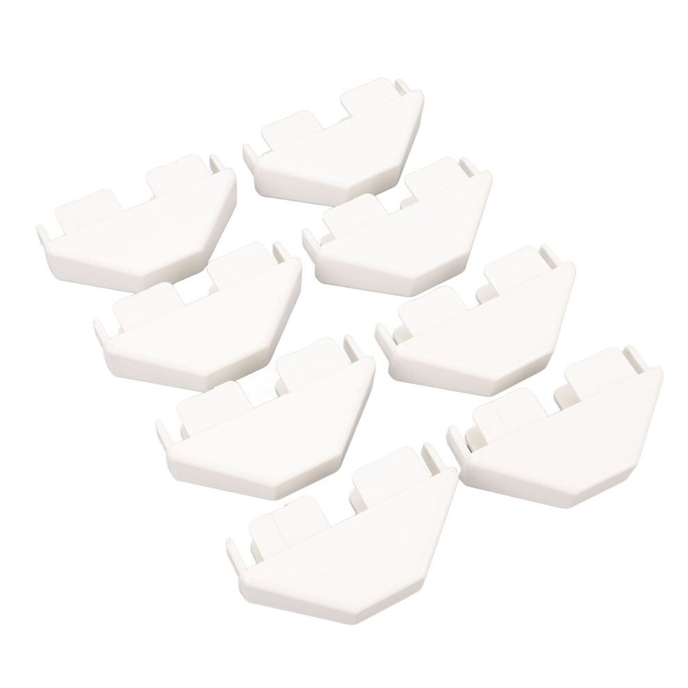 8Pcs White Pvc Picket Fence Cap Rainproof Windproof Garden Fencing End Caps 7621346671780