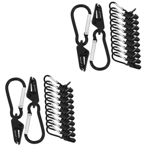24pcs Tent Clips Strong Windproof Duckbilled Plastic Clips for Camping Tarps with Unique Bite Force Design