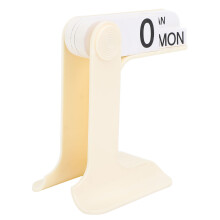 Elegant White Flip Calendar - Stress Relief Desk Ornament for Office