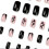 Black-snake Pattern Press On Nail Wearable False Nails Full Cover False Nails 4