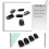 Black Press On False Nails Square Fake Nails Medium Glossy Acrylic Full Cover False Nails 8
