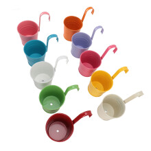 10 Stück Eisen-Hänge-Blumentöpfe, abnehmbar, Öffnung 10 cm