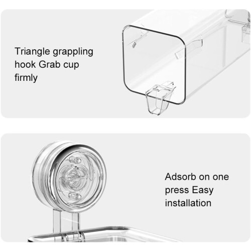 ABS Plastic Cup Holder with Side Affixed Dispenser, Durable Dust-Proof Design, Easy Paste or Screw Installation 1