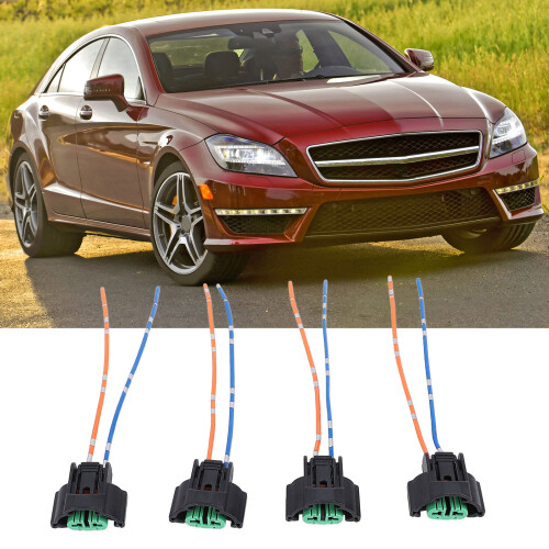 4pcs H11 H8 H9 Headlight Socket Wiring Harness DC12-24V Adapter 2
