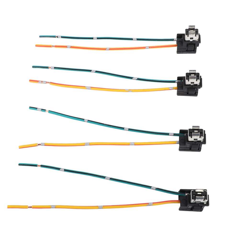 4Pcs Headlight Wiring Harness Dc12-24V For H1 Female Bulb Replacement 3201346674468