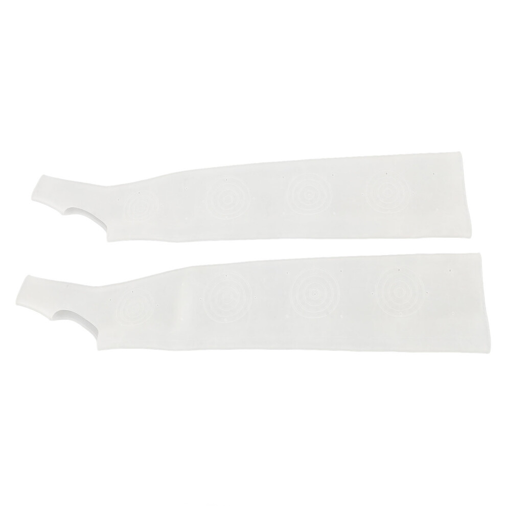 SEBS Long Moisturizing Arm Sleeves with Thumb Hole - 2 Pack, White