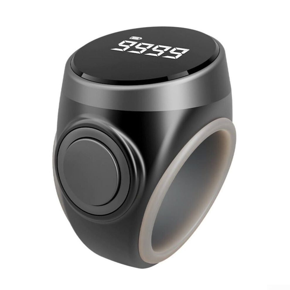 Smart Ring Counter With Bright Lcd Display, Type C Charging, And Compact Design In For Enhanced Usability Black 9084446756692