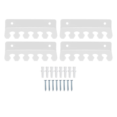 4 piezas de clips para cables, con 5 ranuras, transparentes. 2