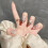 Milky White Graffiti False Nails Bright Colors No Color Fading False Nails 4