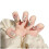 Milky White Graffiti False Nails Bright Colors No Color Fading False Nails 9
