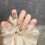 Milky White Graffiti False Nails Bright Colors No Color Fading False Nails 1