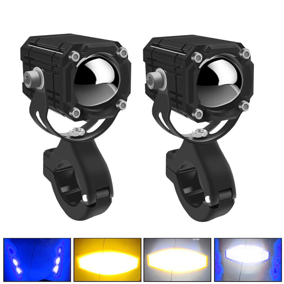 Motorcycle Led Driving Lights 2Pcs 12000Lm 120W Ip67 Waterproof Compact Black 4641346677653