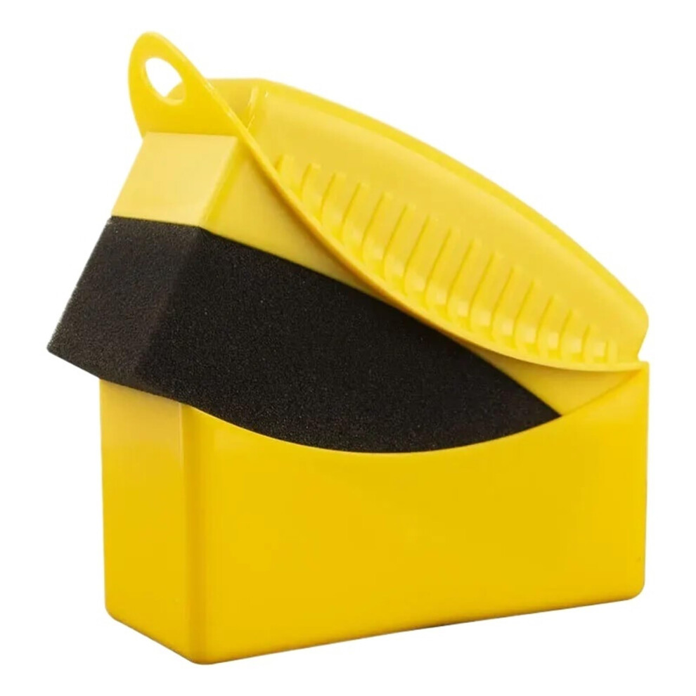 Abs Tire Dressing Applicator Pad - Wash Clean Foam Sponge Brush For Car Wheel Polishing And Waxing Accessories Yellow 6447073465796