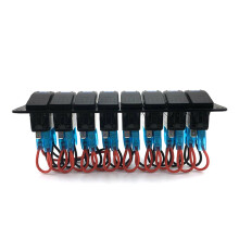 8 Gang Marine Boat Rocker Switch Panel, 12V/24V