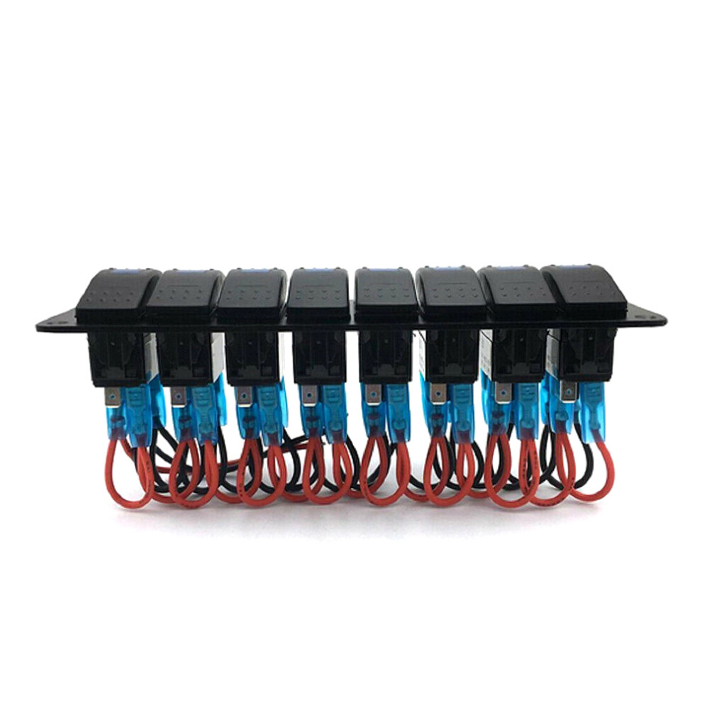8 Gang Marine Boat Rocker Switch Panel, 12V/24V 8320539901206