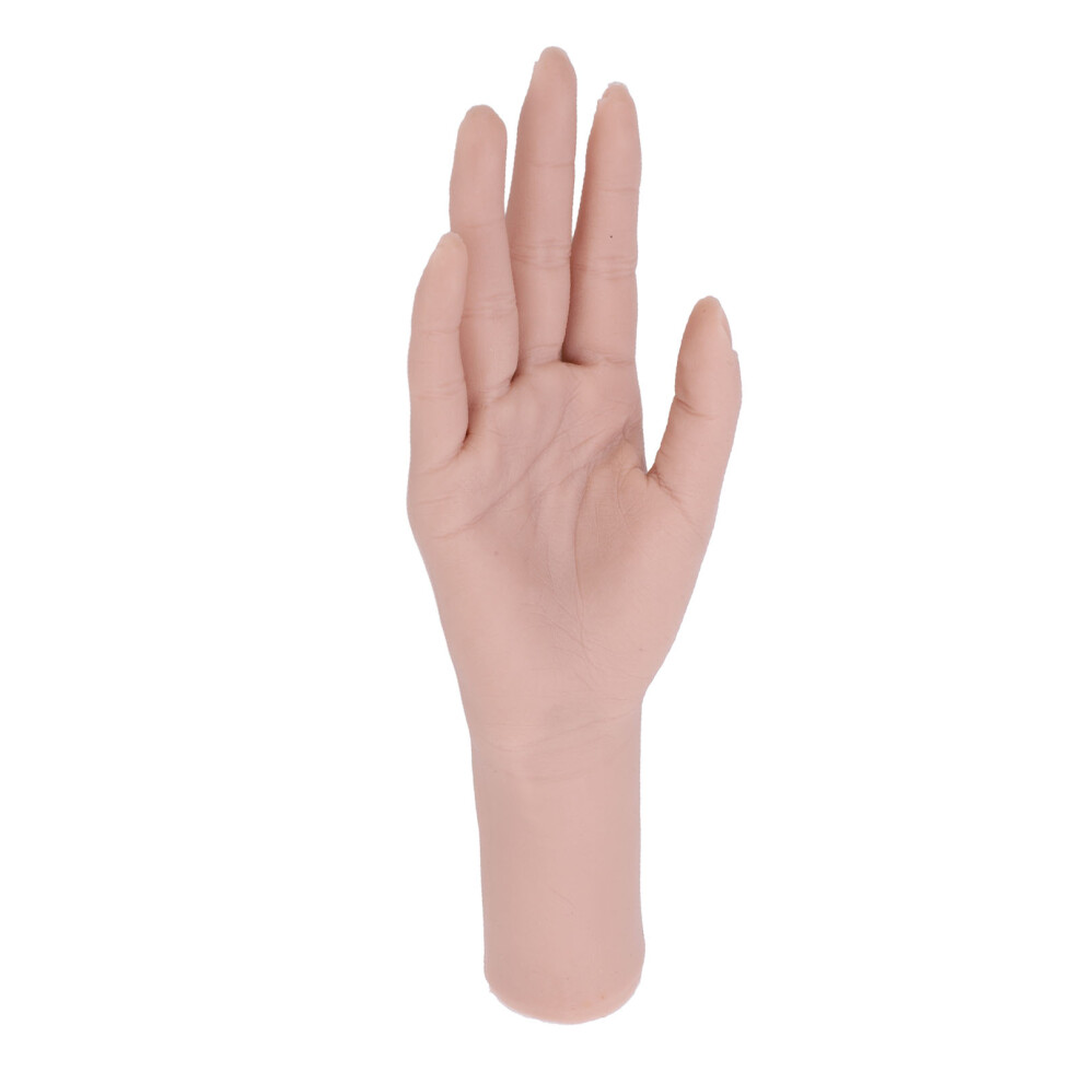 Realistic Silicone Female Hand Model for Nail Art Display and Practice 26x8cm